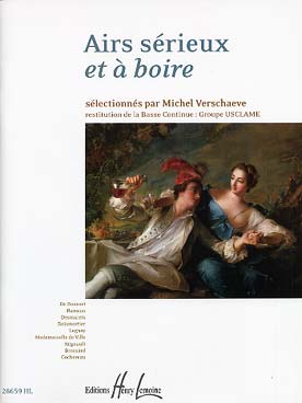 Illustration de AIRS SERIEUX ET A BOIRE pour voix et piano, sél. Verschaeve