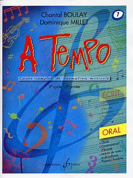 Illustration de A Tempo : cours complet de formation musicale Vol. 7 (cycle 2 - 3e année) - Oral 