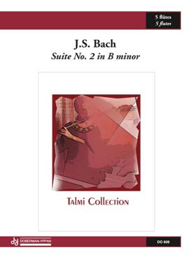 Illustration de Suite N° 2 BWV 1067 en si m, tr. Talmi pour quintette de flûtes