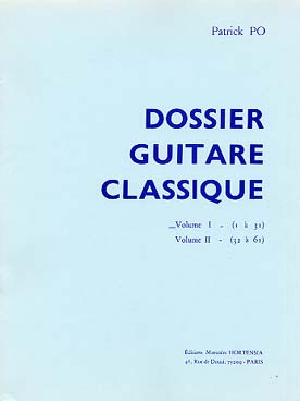 Illustration po dossier guitare classique vol. 1