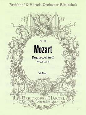 Illustration de Regina coeli K 276 (321b) en do M violon 1