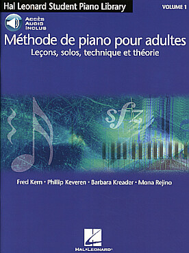 Illustration de MÉTHODE DE PIANO HAL LEONARD adultes : leçons, solos, technique et théorie - Vol. 1 avec accès audio