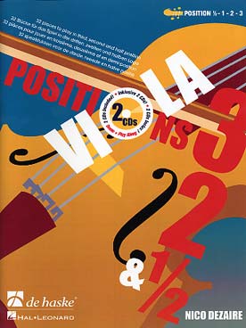 Illustration de Viola position, pièces originales avec CD play-along - 3, 2 & 1/2 : 32 pièces en 3e, 2e et demi-position
