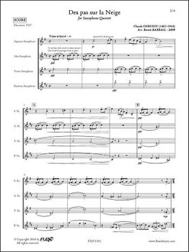 Illustration de Des Pas sur la neige, tr. pour quatuor SATB