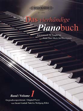 Illustration de DAS VIERHANDIGE PIANOBUCH : pièces originales pour 4 mains - Vol. 1 : 24 pièces