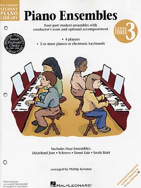 Illustration de HAL LEONARD STUDENT PIANO LIBRARY - Piano ensembles niveau 3