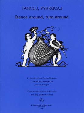 Illustration van campen dance around, turn around