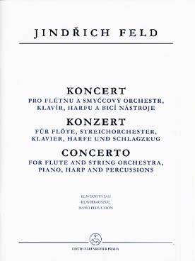 Illustration de Concerto pour flûte, cordes, piano, harpe et percussions, réd. piano