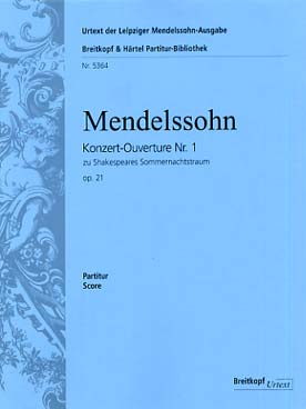 Illustration de Songe d'une nuit d'été, ouverture op. 21 - Conducteur