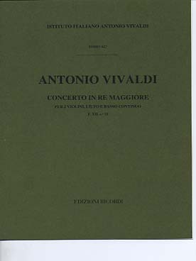Illustration de Concerto F XII/15 RV 93 en ré M pour 2 violons et luth et bc