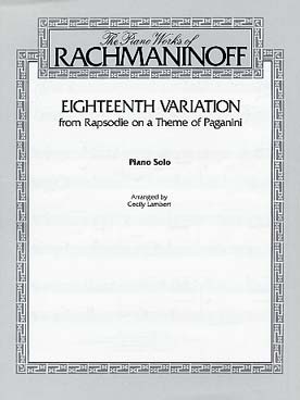Illustration de 8e Variation de la rhapsodie sur un  thème de Paganini (tr. Lambert)