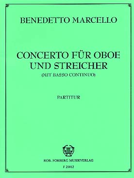 Illustration de Concerto en do m pour hautbois, cordes (2 violons, alto, violoncelle) et b.c. (tr. Lauschmann), conducteur