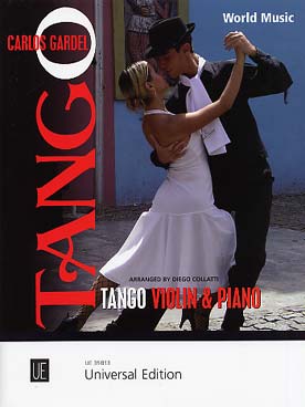 Illustration gardel tango violin & piano