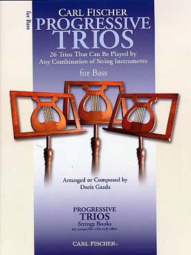 Illustration de PROGRESSIVE TRIOS, 25 trios : airs classiques et traditionnels, arr. Gazda (conducteur seul)