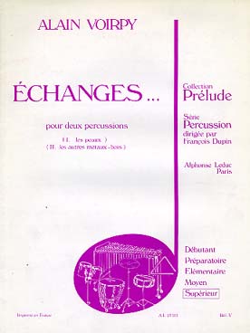 Illustration voirpy echanges pour 2 percussions