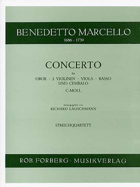 Illustration de Concerto en do m pour hautbois, cordes (2 violons, alto, violoncelle) et b.c. (tr. Lauschmann), parties séparées