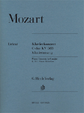 Illustration de Concertos (piano solo + réd. de l'orchestre pour 2e piano) - N° 25 K 503 en do M (co-édition Breitkopf et Henle)