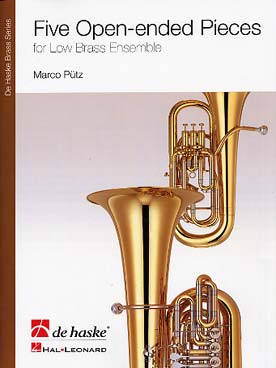 Illustration de Five open-ended pieces pour ensemble de cuivres graves (4 euphoniums et 4 tubas)