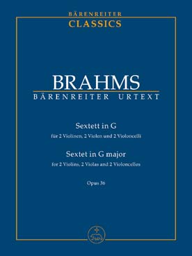 Illustration de Sextuor à cordes op. 36 en sol M pour 2 violons, 2 altos et 2 violoncelles