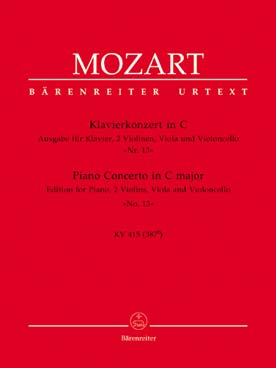 Illustration de Concerto pour piano N° 13 K 415 en do M réd. piano et cordes