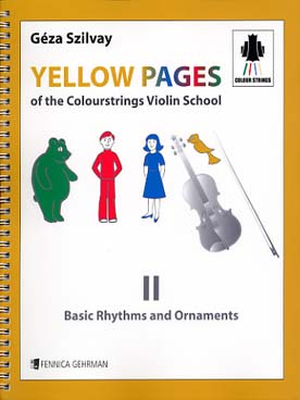 Illustration de Yellow pages of the colourstrings violin - Vol. 2