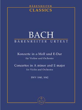 Illustration de 2 Concertos pour violon : BWV 1041 en la m et BWV 1042 en mi M