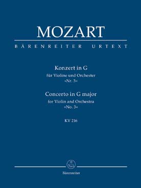 Illustration de Concerto K 216 en sol M pour violon