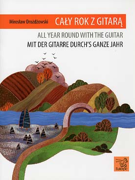 Illustration drozdzowski all year round with guitar