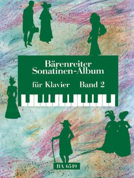 Illustration de BÄRENREITER Sonatina Album for piano - Vol. 2 : Cimarosa, Vorisek, Clementi,  Kuhlau, Reinecke, Mozart, Kirchner...