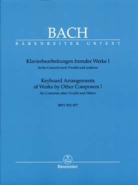 Illustration de Transcriptions pour clavier - Vol. 1 : 6 Concertos d'après Vivaldi et autres BWV 972-977