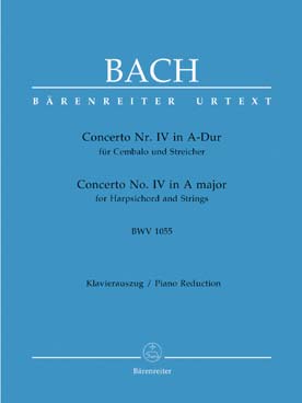 Illustration de Concerto BWV 1055 en la M - éd. Bärenreiter