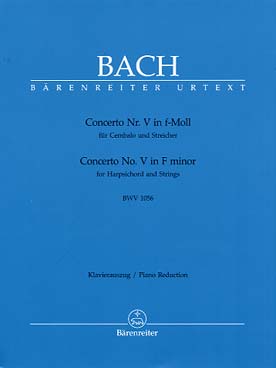 Illustration de Concerto BWV 1056 en fa m - éd. Bärenreiter (tr. Breig) (prévoir 2 exemplaires pour l'interprétation)