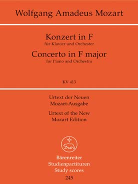 Illustration de Concerto N° 11 K 413 en fa M pour piano, 2 hautbois, 2 cors et cordes