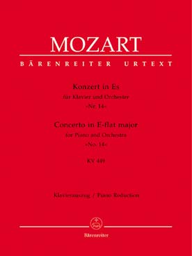 Illustration de Concerto K 449 en mi b M pour piano, 2 hautbois, 2 cors, et cordes, réd. 2 pianos