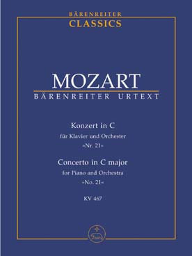 Illustration de Concerto K 467 en do M pour piano, 2 hautbois, 2 bassons, 2 clarinettes, 2 cors, timbales et cordes, réd. 2 pianos