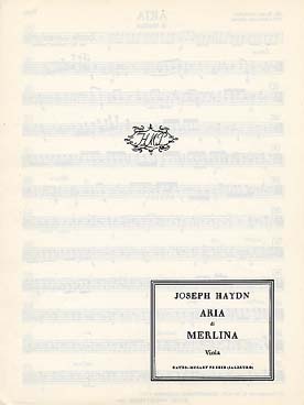 Illustration de Air de Merlina Hob. XXIVb:17 pour voix soprano et cordes - alto