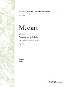 Illustration de Exsultate, jubilate K 165 - violon 1