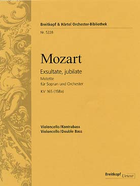 Illustration de Exsultate, jubilate K 165 - violoncelle/contrebasse