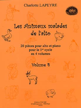 Illustration de Les Animaux malades de l'alto, 20 pièces pour le 1er cycle en 4 volumes - Vol. 4