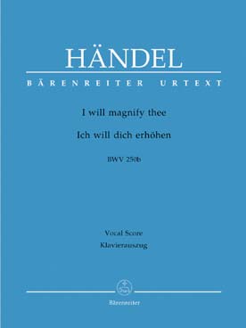 Illustration de Ich will dich erhöhen HWV 250b, réd. chant/piano (anglais/allemand)