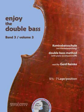 Illustration de ENJOY THE DOUBLE BASS (tr. Reinke, texte en allemand et anglais) avec CD - Vol. 3