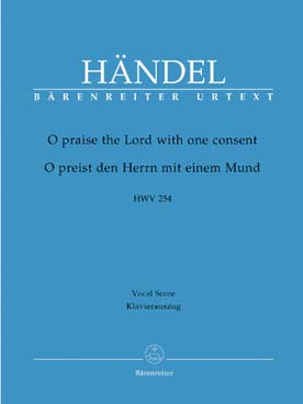 Illustration de O preist den Herrn HWV 254, réd. chant/ piano