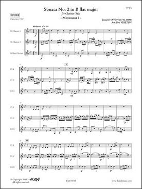 Illustration de Sonate N° 2 en si b M (tr. Vireton)