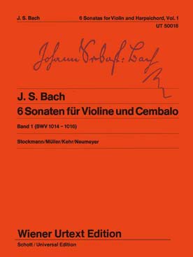 Illustration bach js six sonatas bwv 1014, 1015, 1016