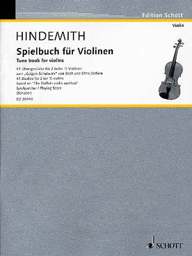 Illustration de Spielbuch : 41 études pour 2 (ou 1) violons d'après la méthode Doflein