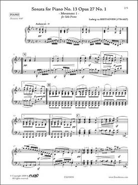 Illustration beethoven sonate 13 op. 27/1