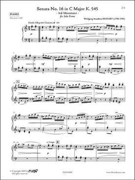 Illustration de Sonate K 545 N° 16 en do M - 3e mouvement