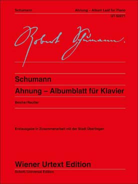 Illustration schumann ahnung - feuilles d'album