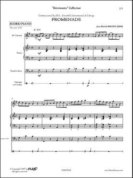 Illustration de Promenade pour clarinette, contrebasse et piano