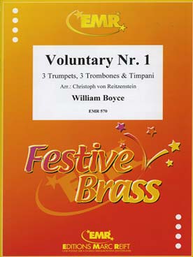 Illustration de Voluntary N° 1 pour 3 trompettes, 3 trombones et timbales (tr. Reitzenstein)
